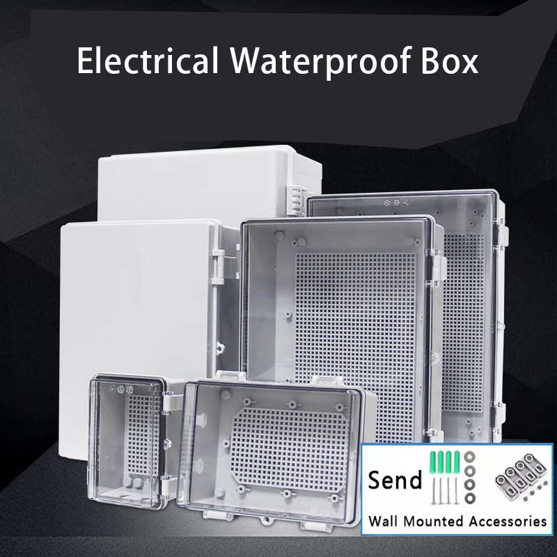 Outdoor Power Junction Box - IP66 waterdichte aansluitdoos grijs/transparant elektrische behuizing