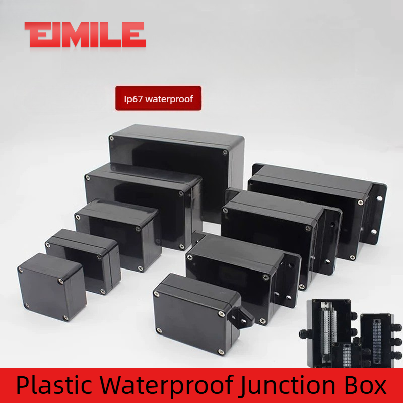 Outdoor Power Junction Box - Type F Zwarte waterdichte aansluitdoos Techniek