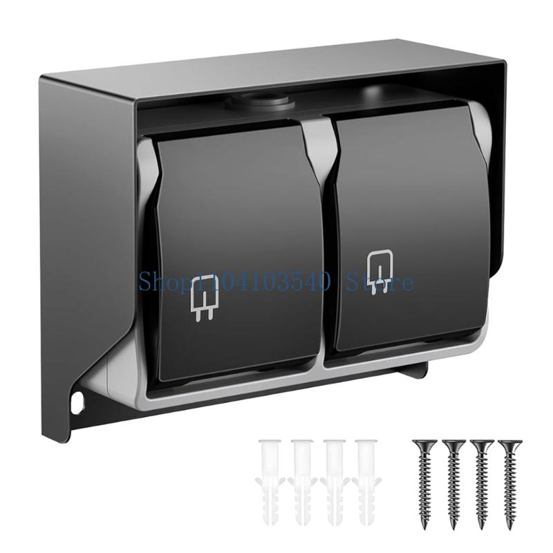 Outdoor Power Socket Cover - 02DC Elektrische uitlaat Huishouden Twee holesbus
