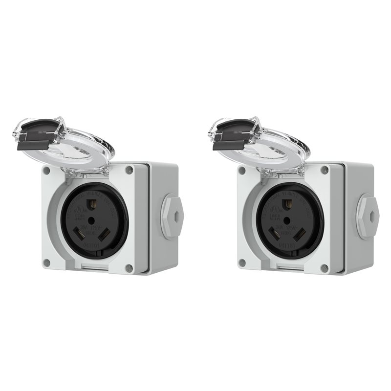 2X 30Amp stopcontactdoos, 125  - Outdoor Power Receptacle recensie en prijs