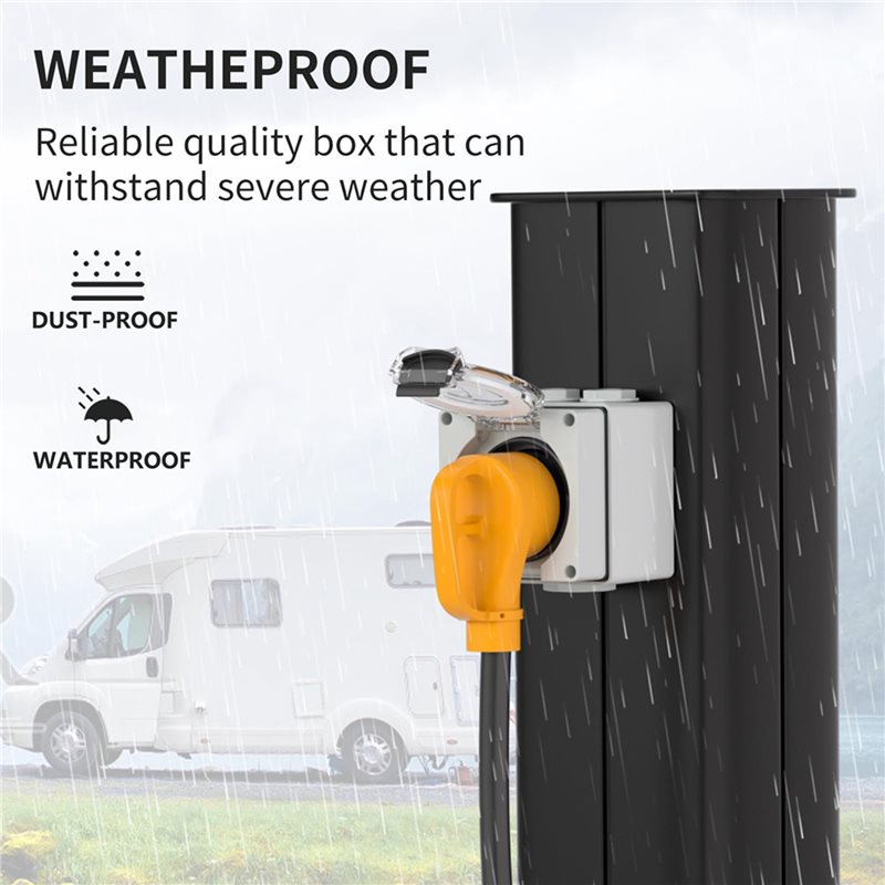 2X 30Amp stopcontactdoos, 125  - Outdoor Power Receptacle recensie en prijs