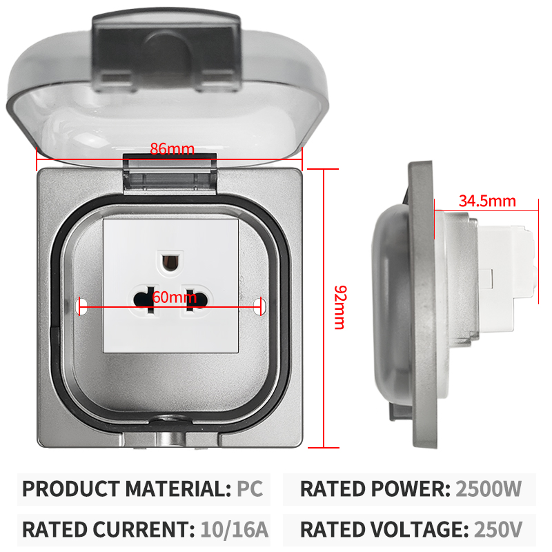 IP65 waterdichte buitenstopcon - Outdoor Power Receptacle recensie en prijs