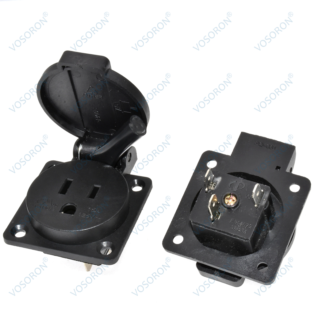 Zwart 125V 15a 20a Ip44 Ce Ame - Outdoor Power Receptacle recensie en prijs