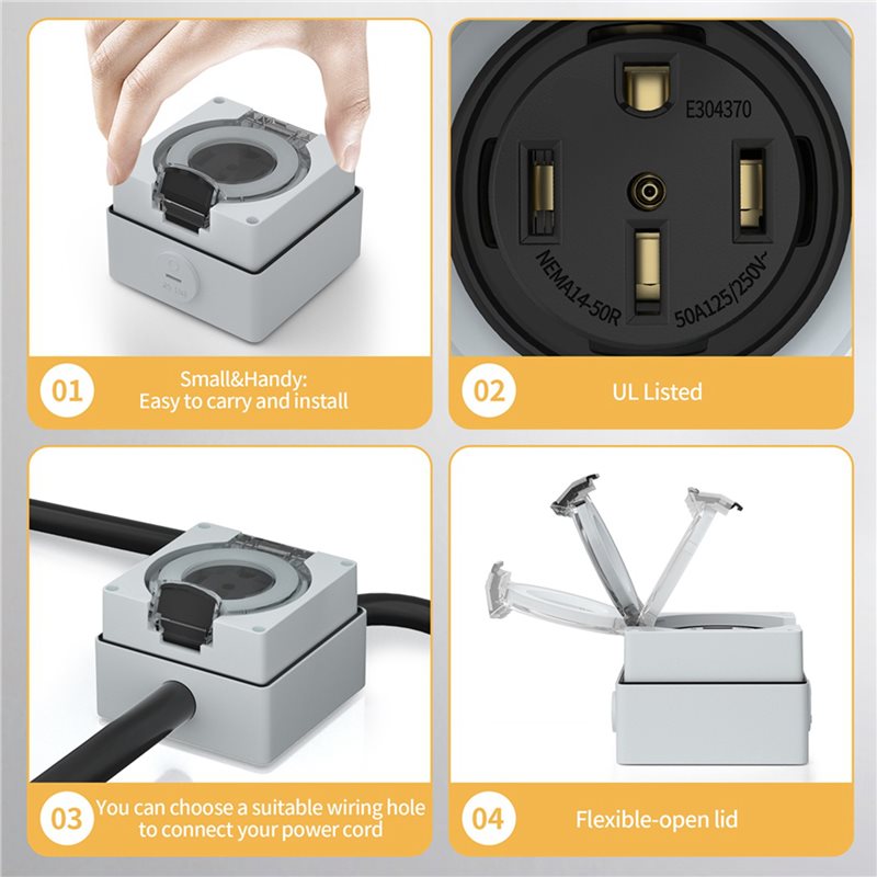 Y17A 6X 50Amp stopcontactdoos, - Outdoor Power Receptacle recensie en prijs