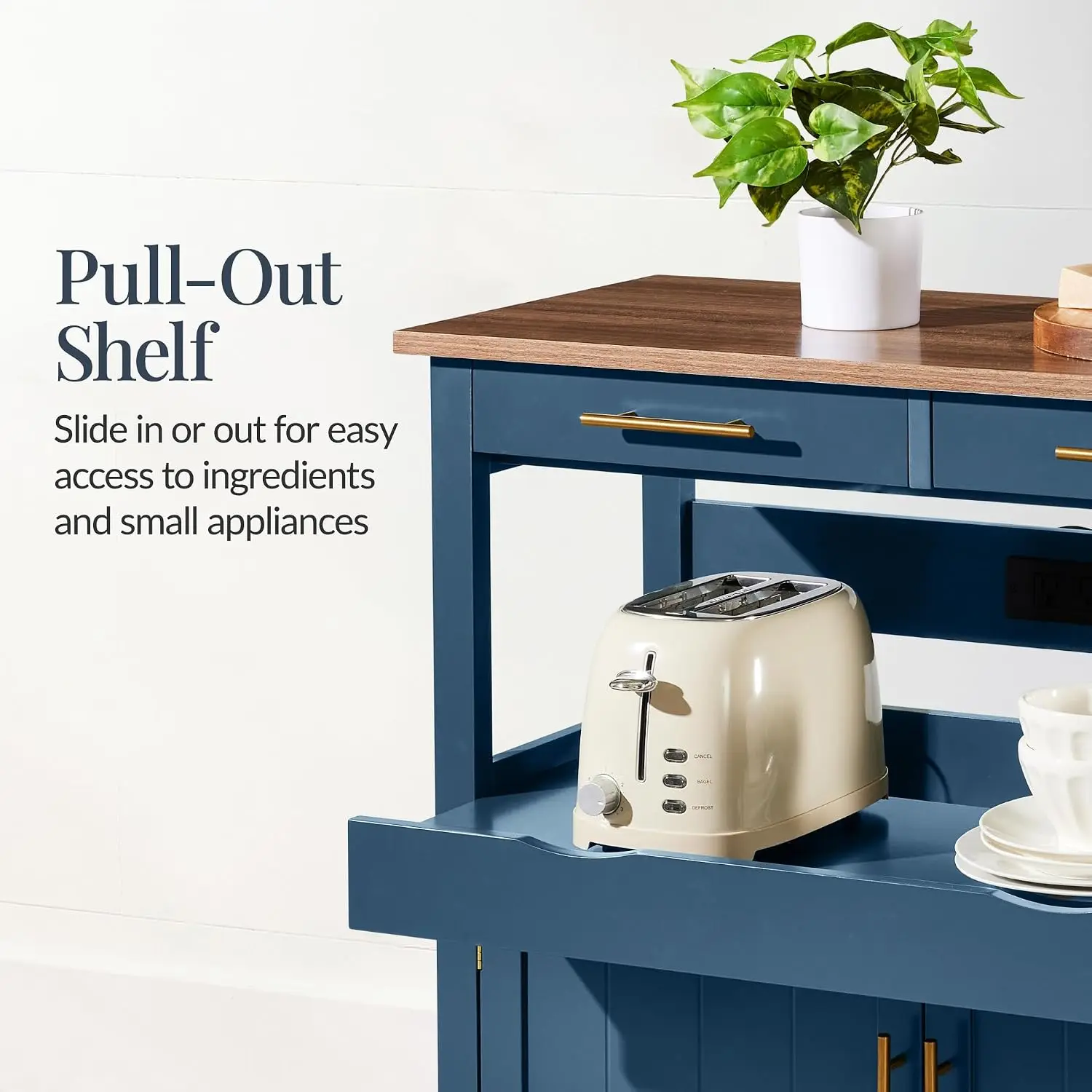 91 cm grote rollende keukenkar - Outdoor Kitchen Power Outlet recensie en prijs