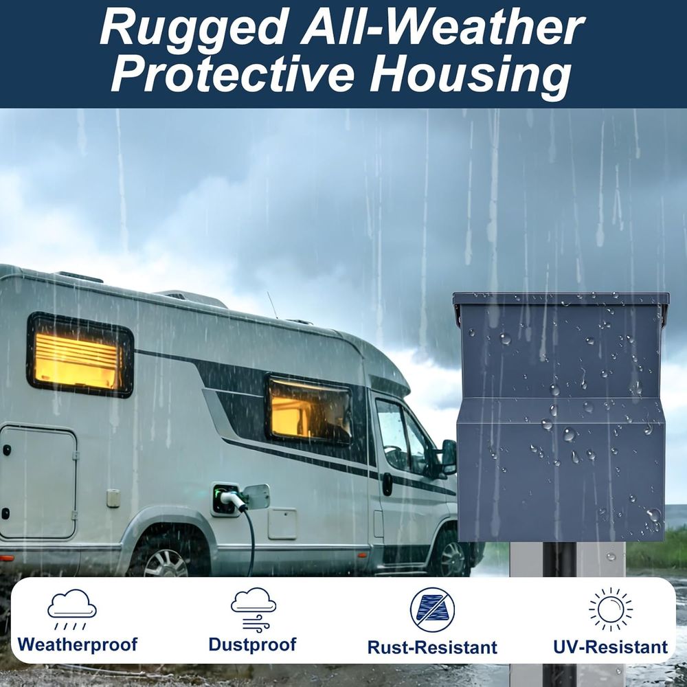RV-elektrisch paneel met stroo - Outdoor Power Receptacle recensie en prijs