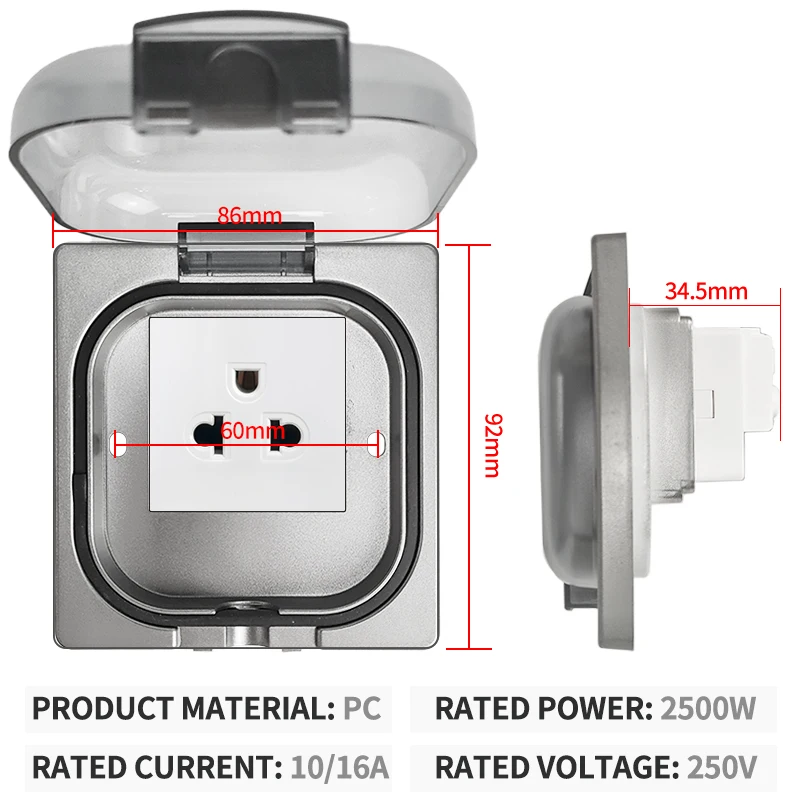 IP65 waterdichte buitencontact - Outdoor Power Receptacle recensie en prijs