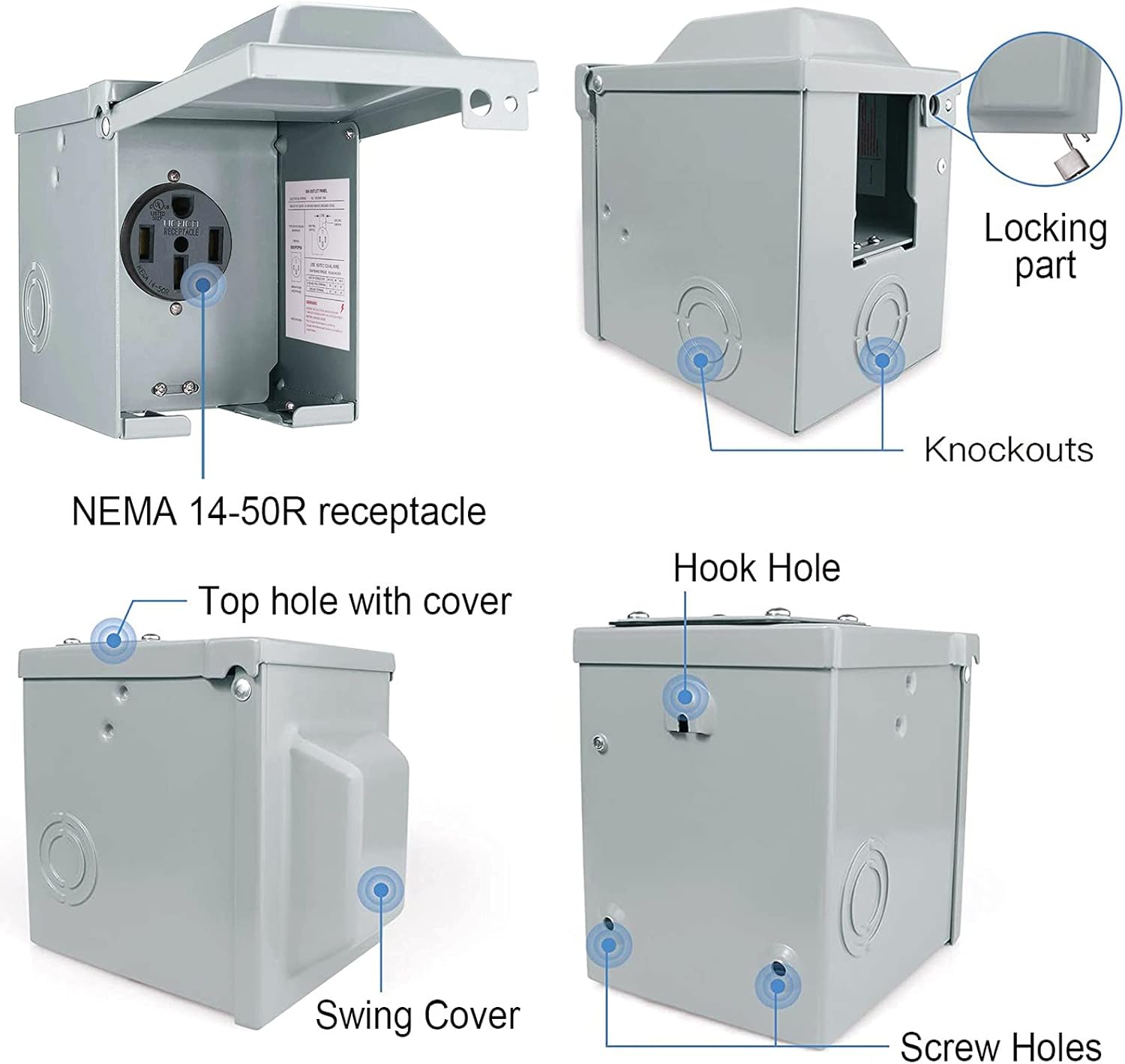 30/50 Amp 125/250 Volt RV Stop - Outdoor Power Receptacle recensie en prijs