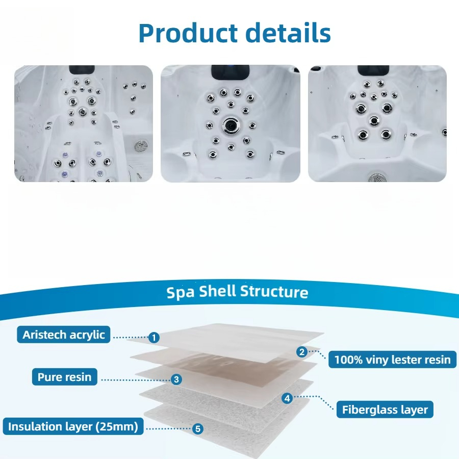 Vrijstaand acryl bubbelbad voo - Outdoor Power For Hot Tub recensie en prijs
